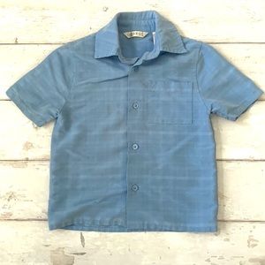 George 4T Boys Blue Button Up Shirt Short Sleeves Kids Toddler Top Size 4